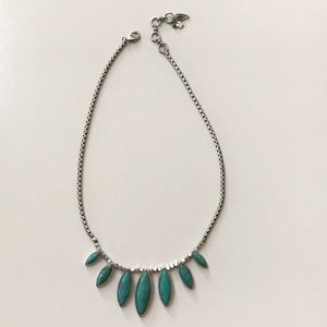 Lucky Brand turquoise colored statement necklace